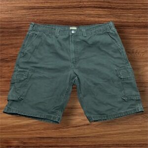 CE Schmidt Workwear Mens Sage Green Cargo Shorts 100% Cotton Size 42 Utility